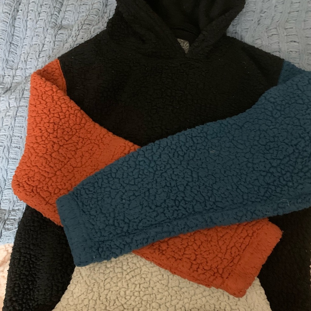 Multi color block Teddy Jacket